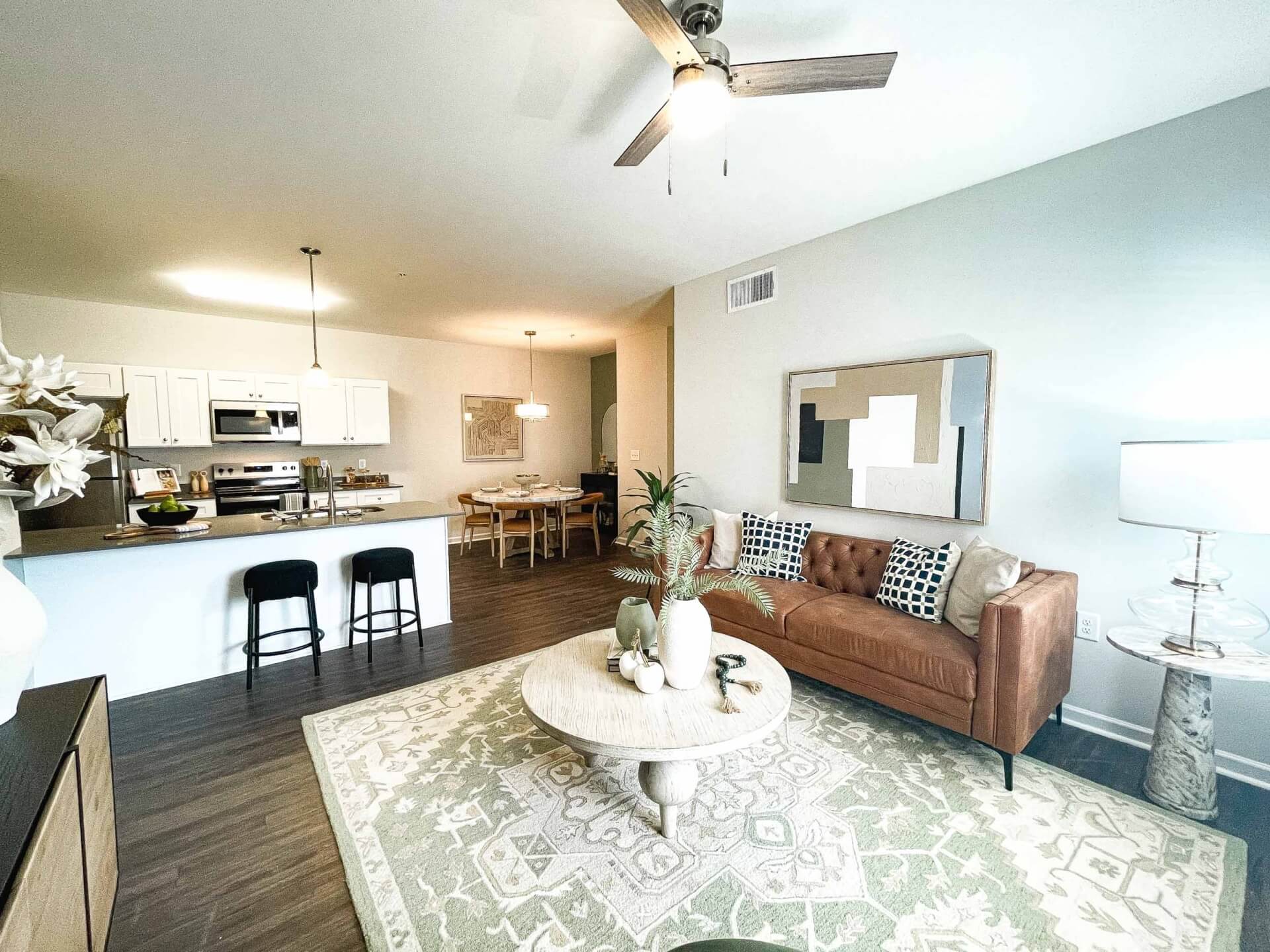 living area view of northbrook taylors sc apartments